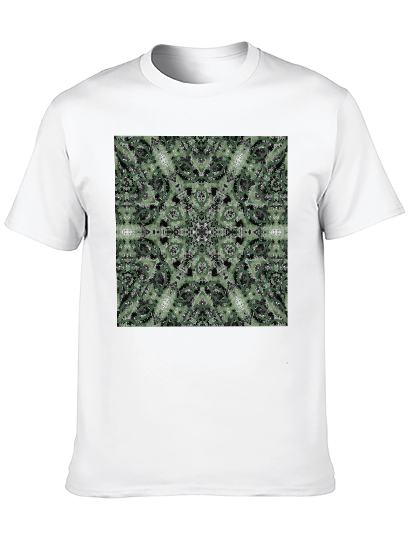 Kaleidoscope Pattern T-Shirt - Black