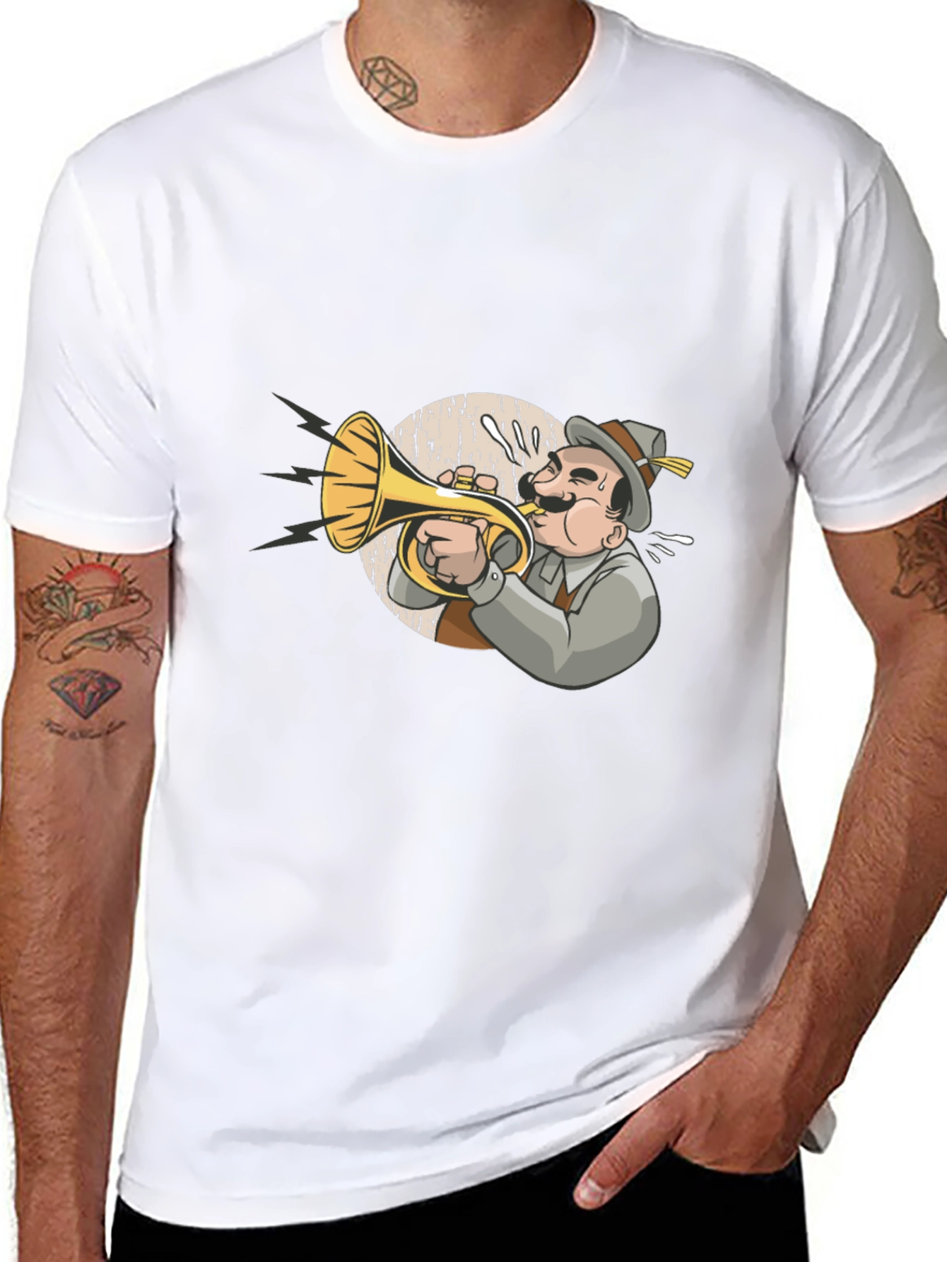 Oktoberfest Trumpet Player Black T-Shirt