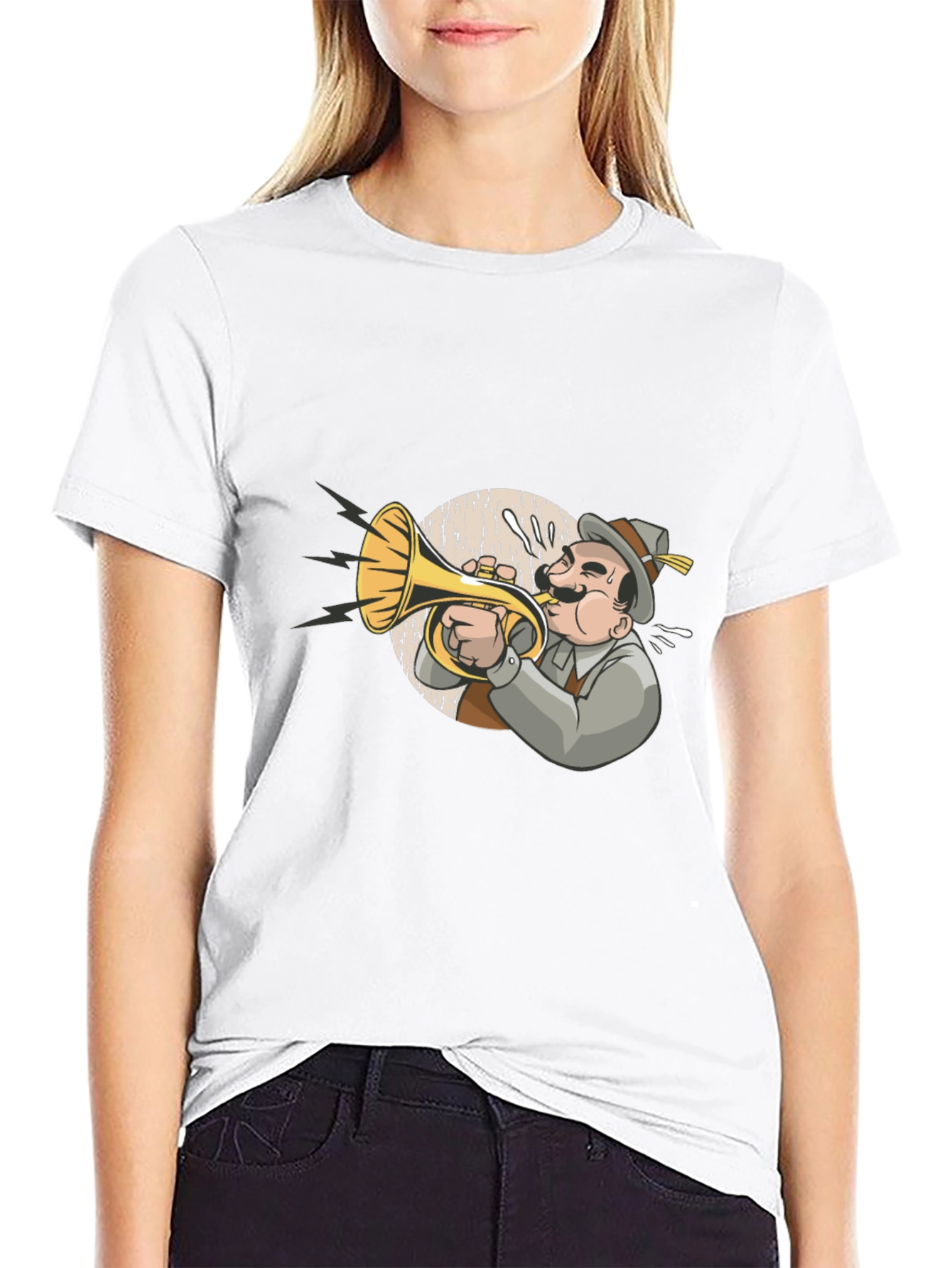 Oktoberfest Trumpet Player Black T-Shirt