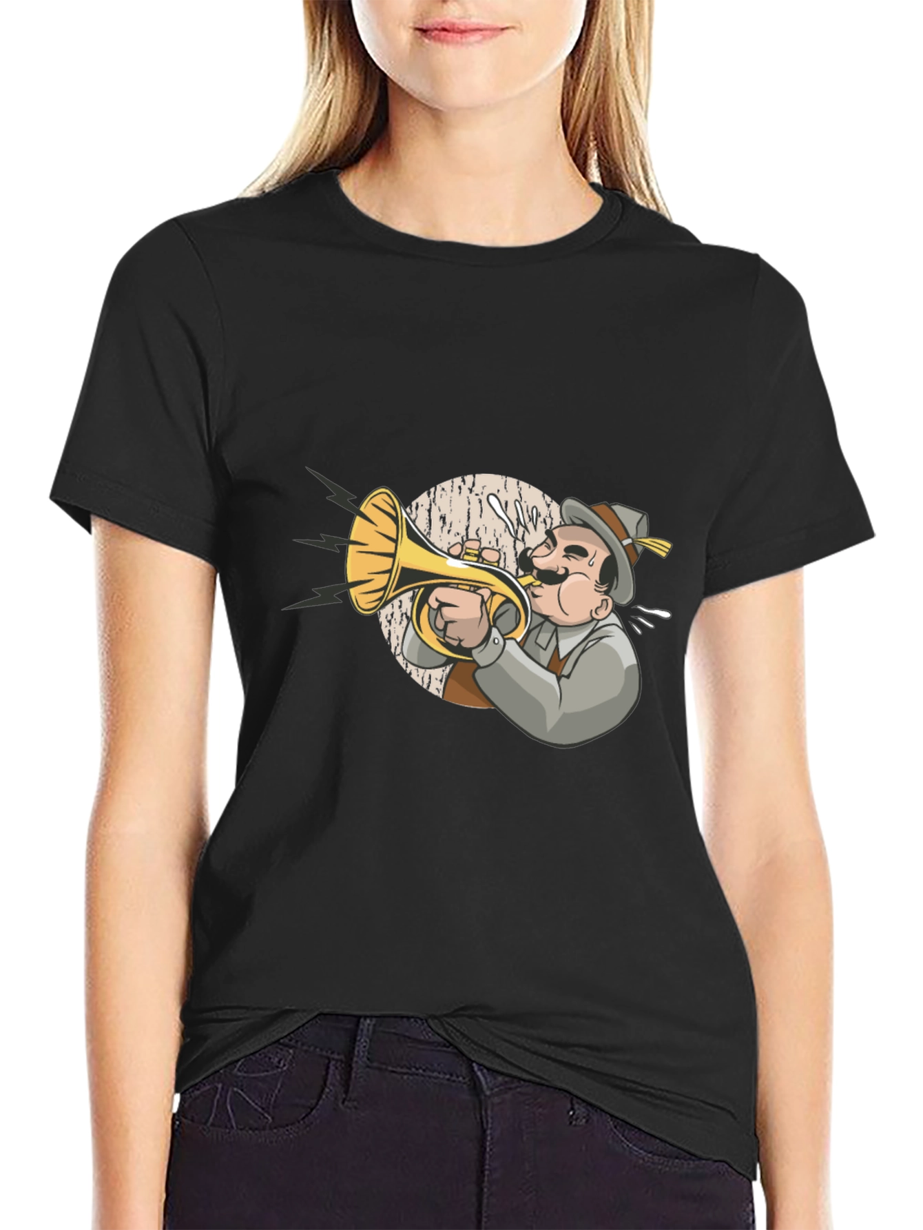 Oktoberfest Trumpet Player Black T-Shirt