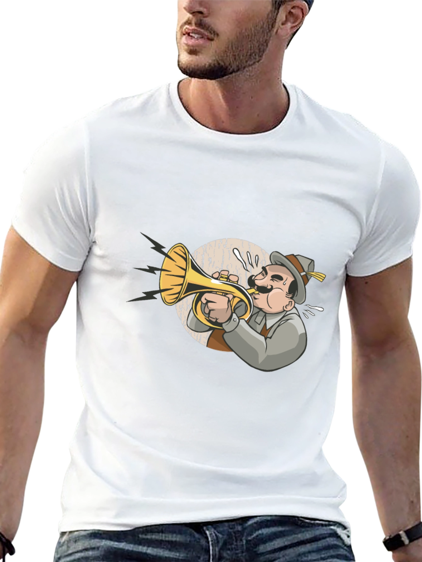 Oktoberfest Trumpet Player Black T-Shirt