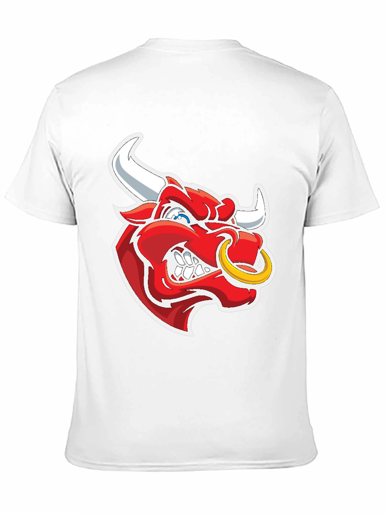 Black T-Shirt with Bull Graphic