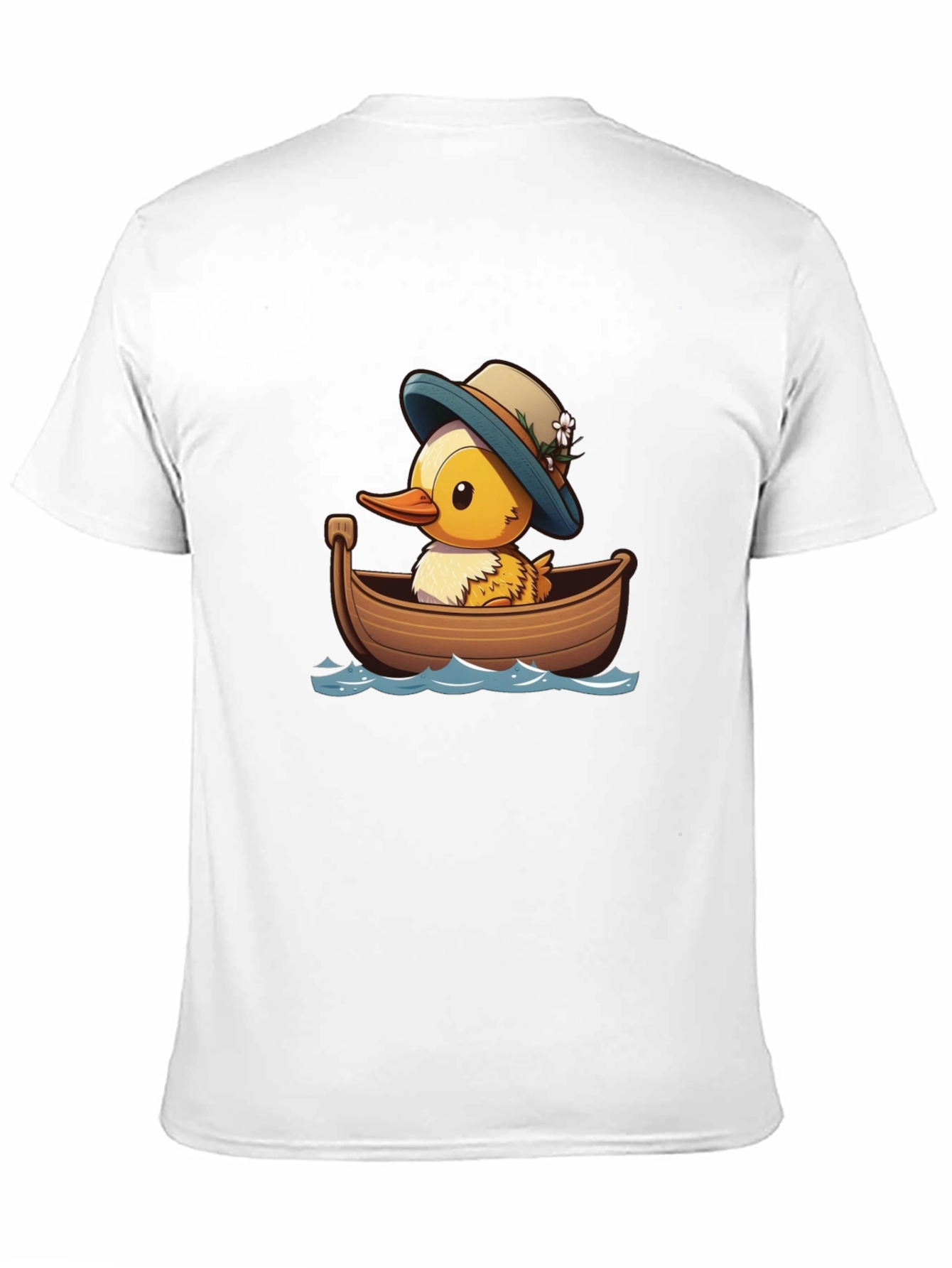 Duck in Boat T-Shirt: Cartoon Design