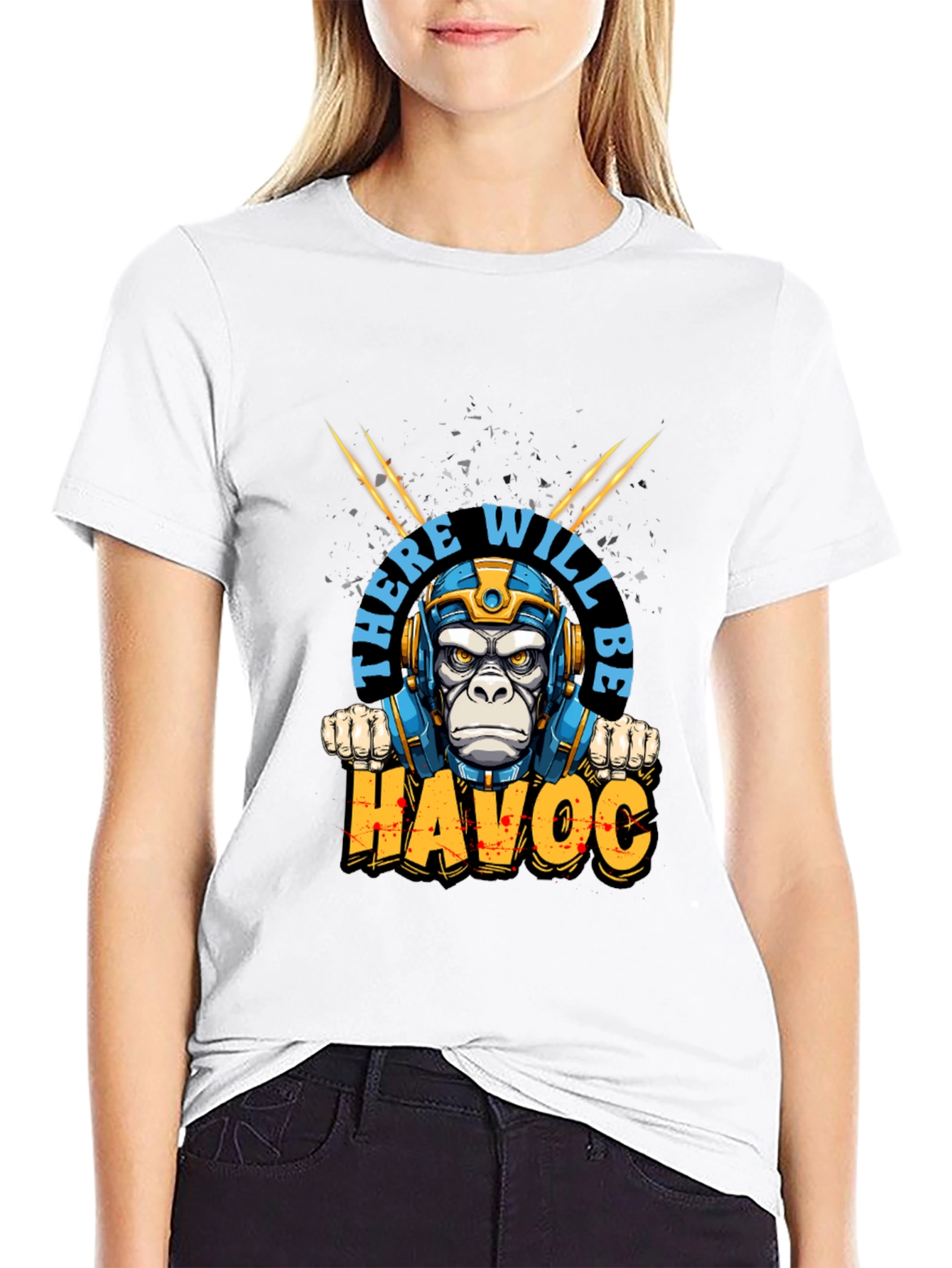 There Will Be Havoc Monkey Graphic Tee