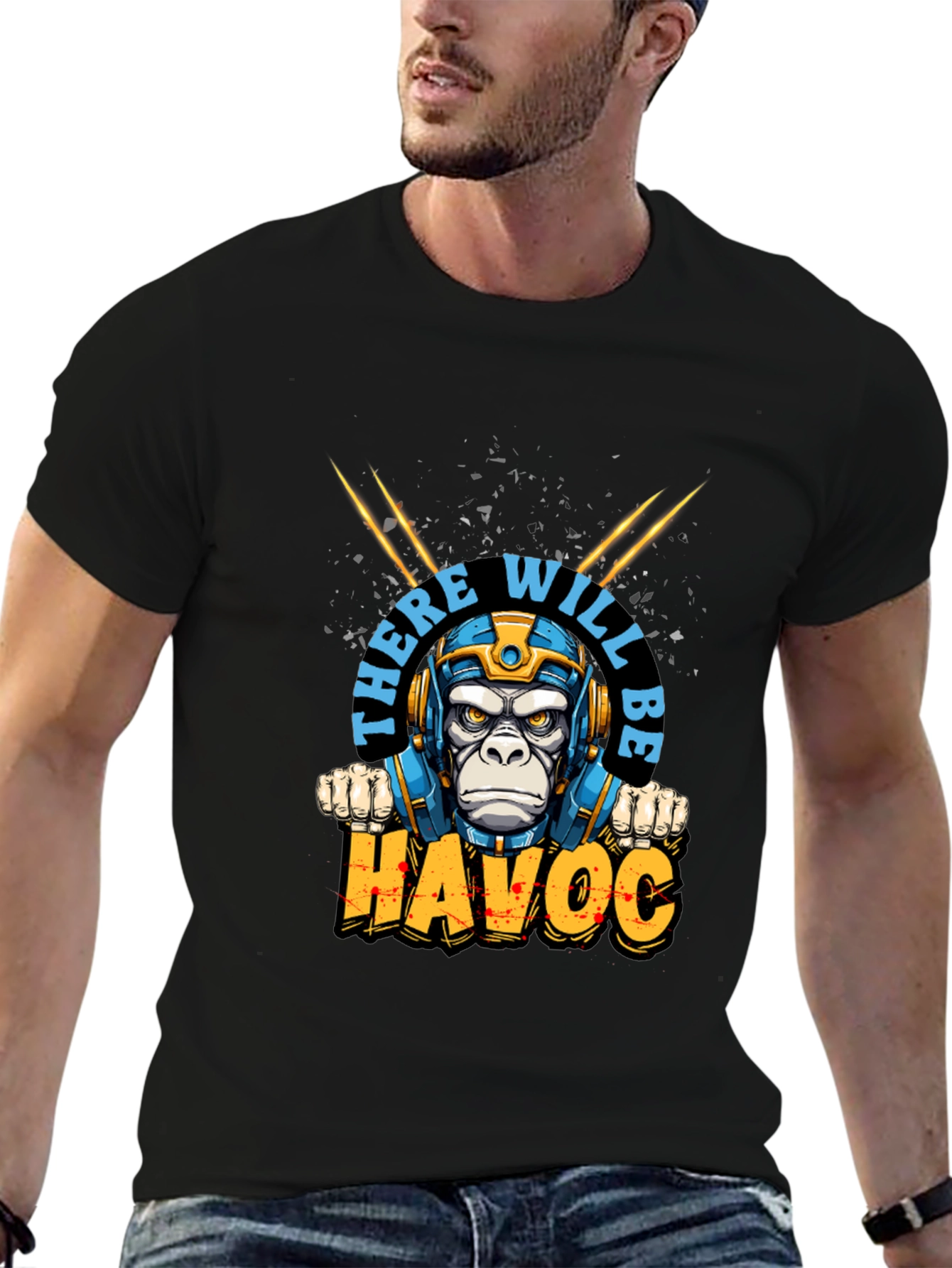 There Will Be Havoc Monkey Graphic Tee