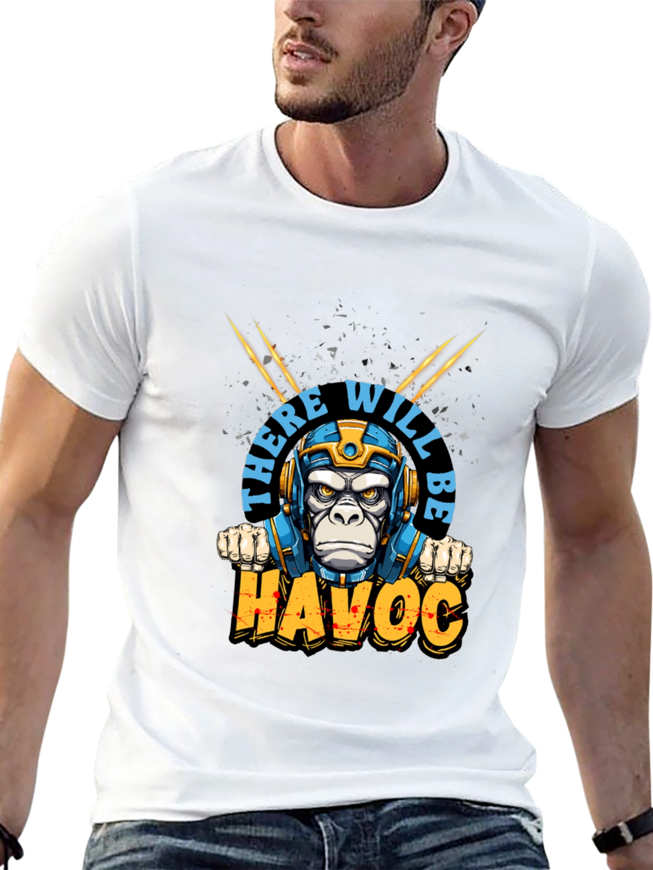 There Will Be Havoc Monkey Graphic Tee
