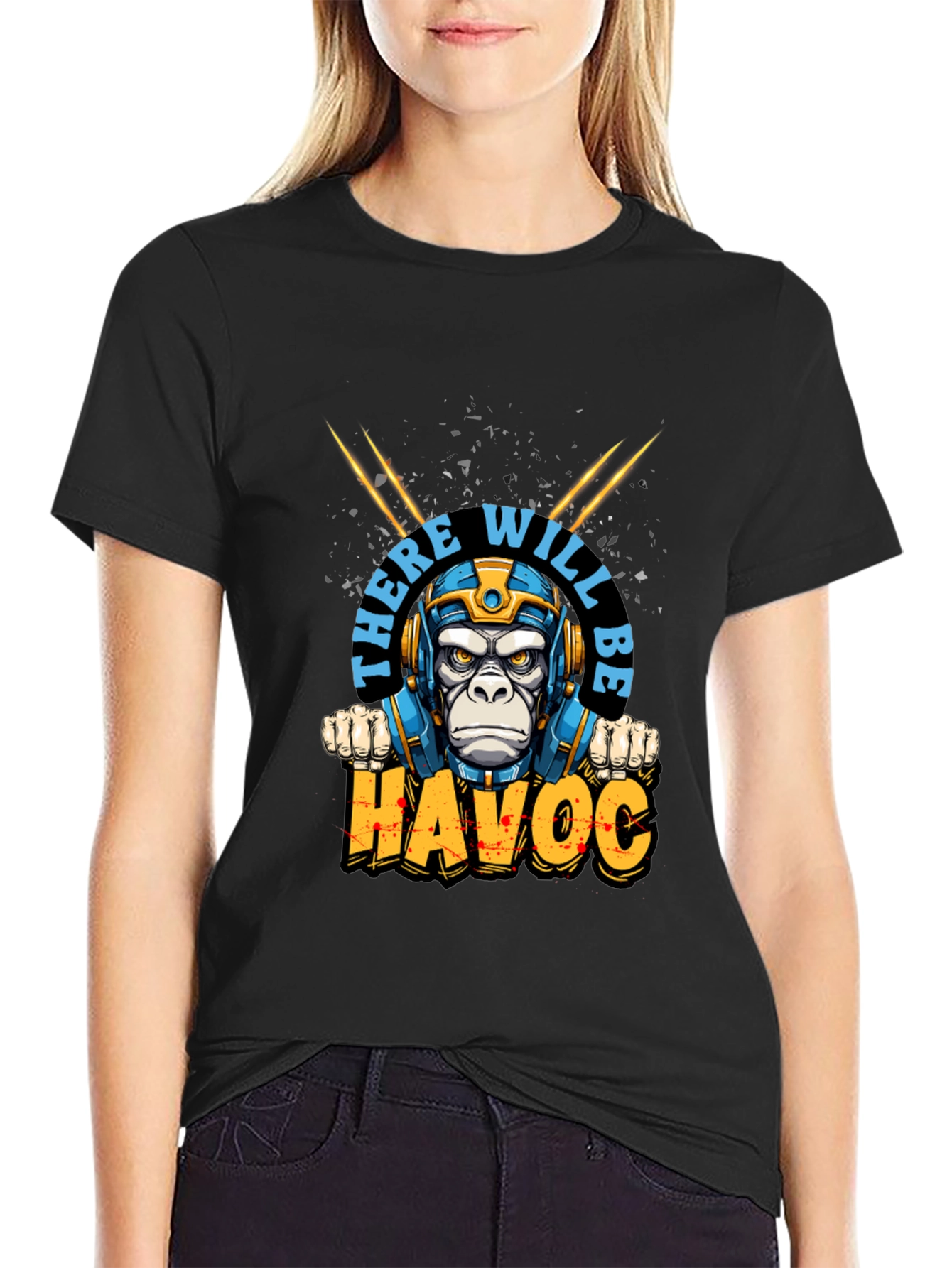 There Will Be Havoc Monkey Graphic Tee