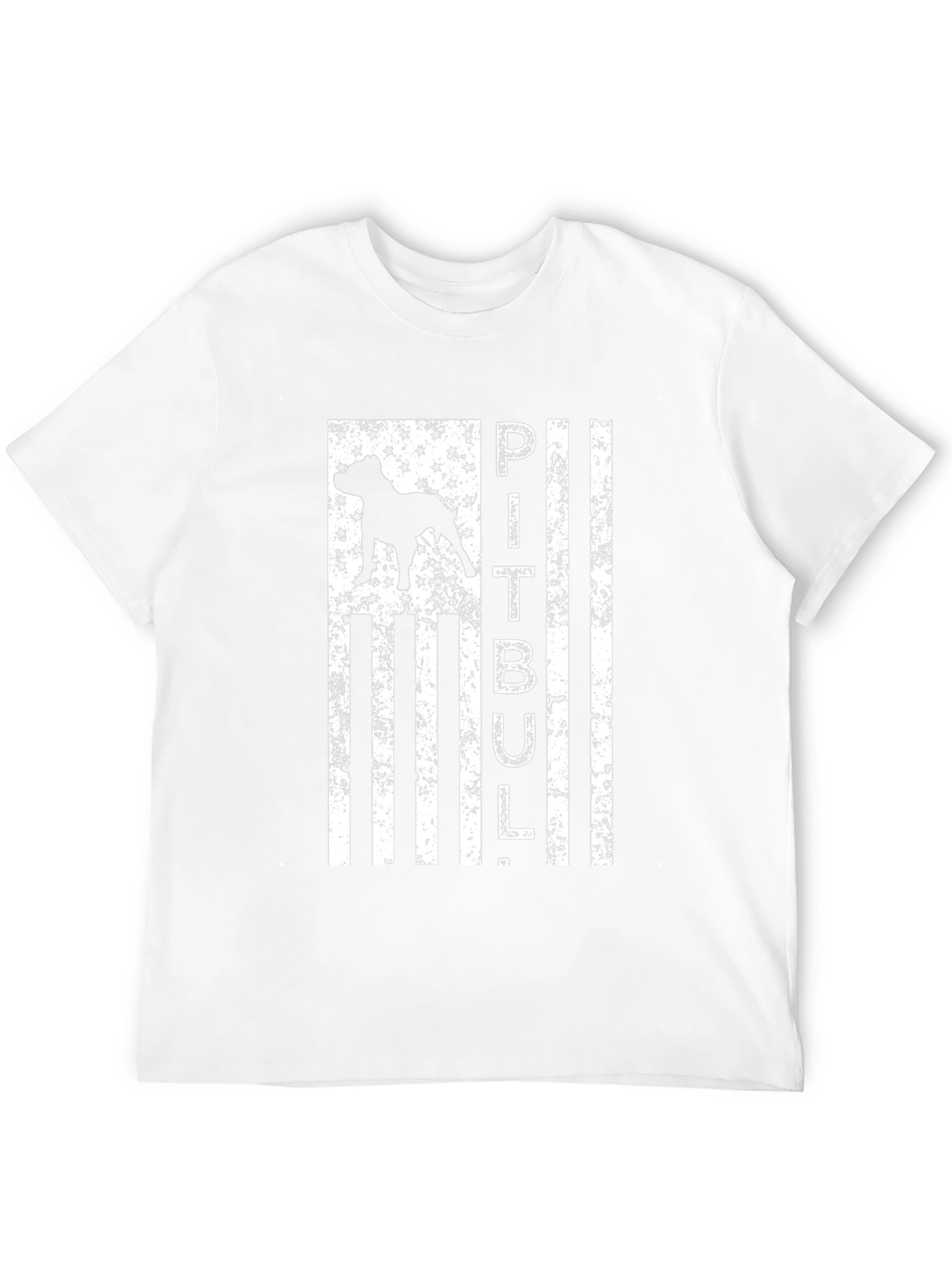 Pitbull Dog American Flag T-Shirt Patriotic Tee