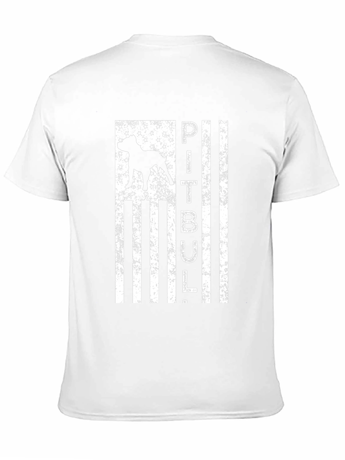 Pitbull Dog American Flag T-Shirt Patriotic Tee