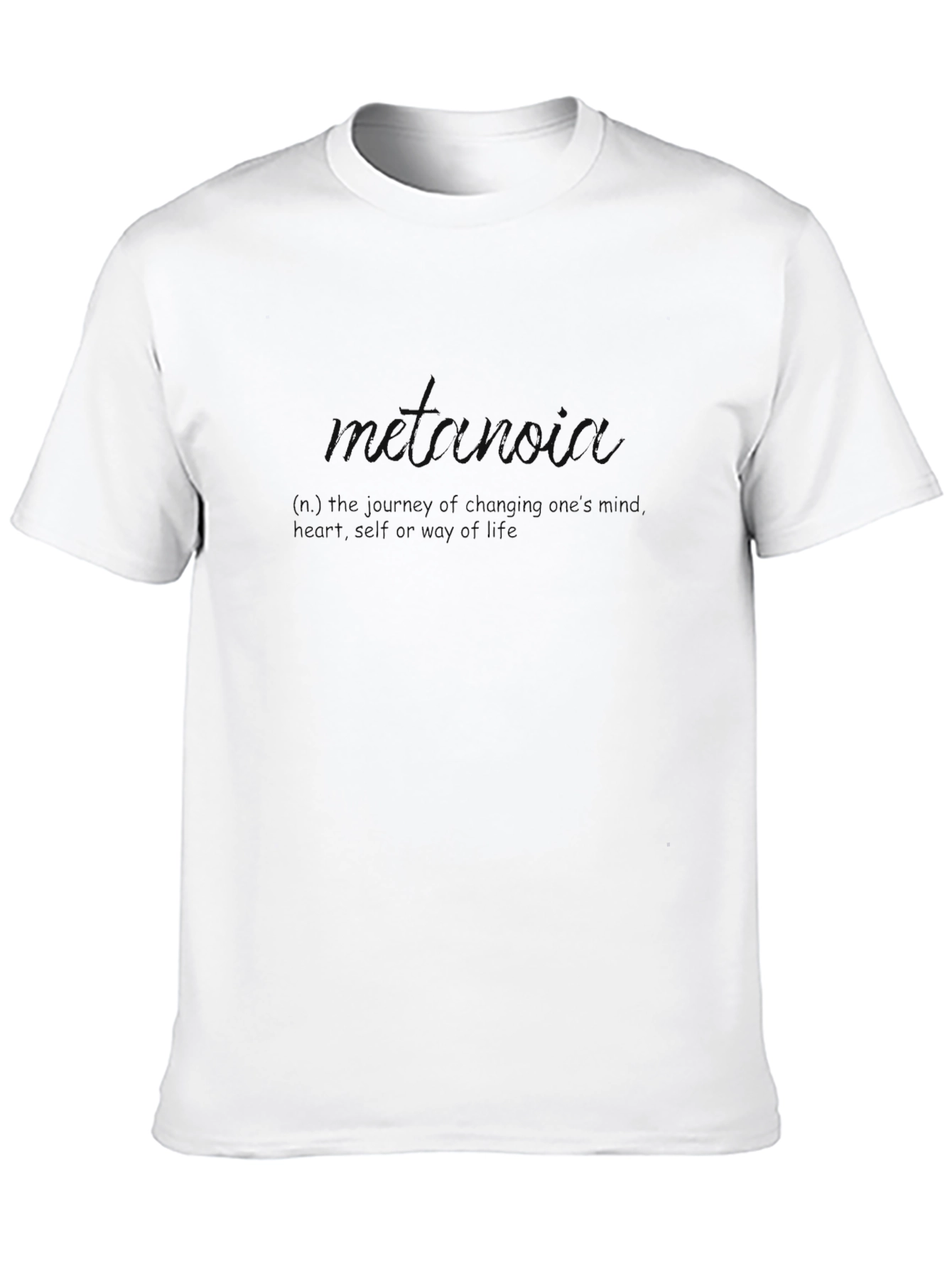 Mens Metanoia Graphic Print Black Tee