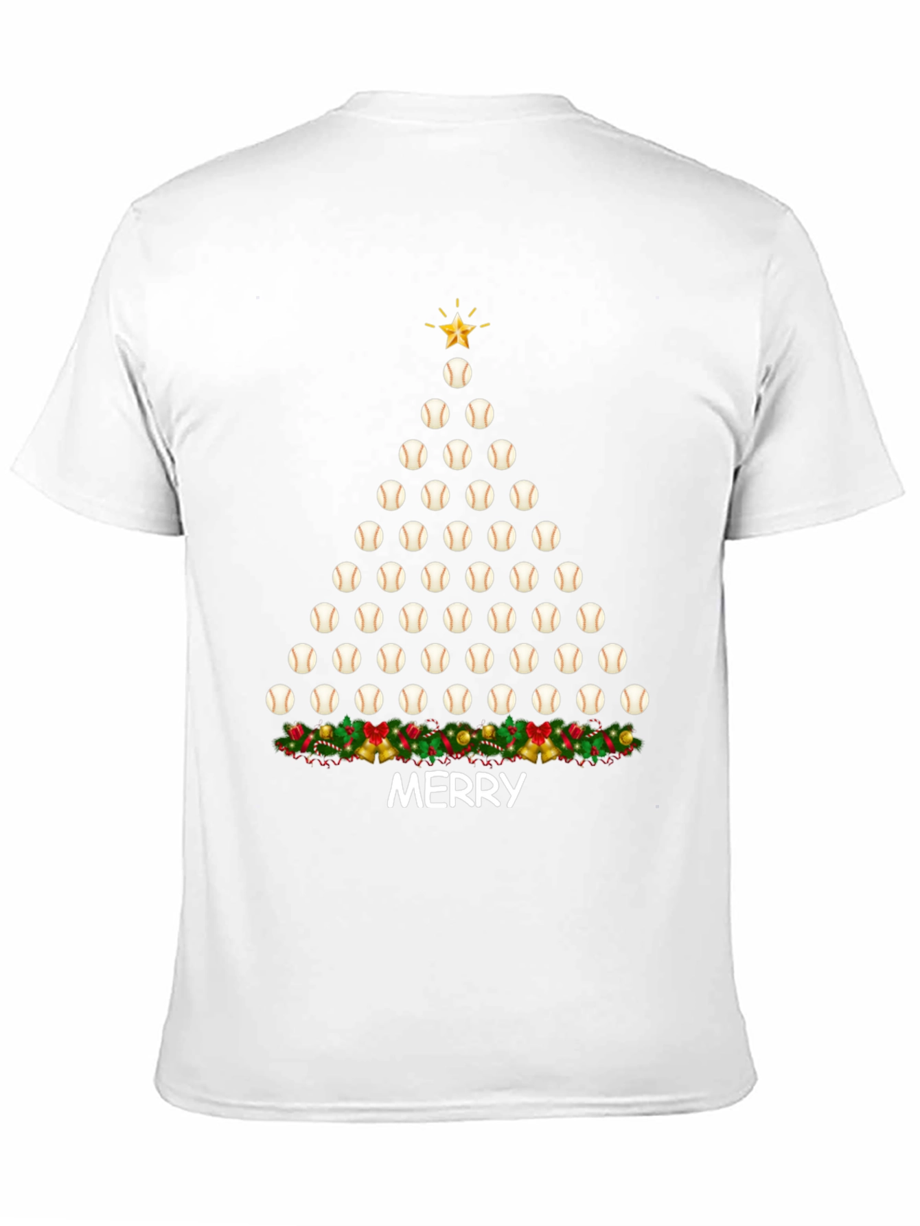 Baseball Christmas Tree T-Shirt
