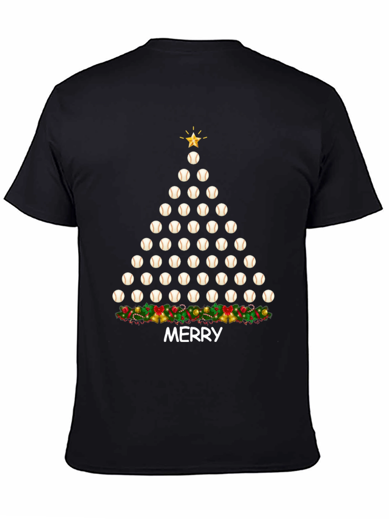 Baseball Christmas Tree T-Shirt