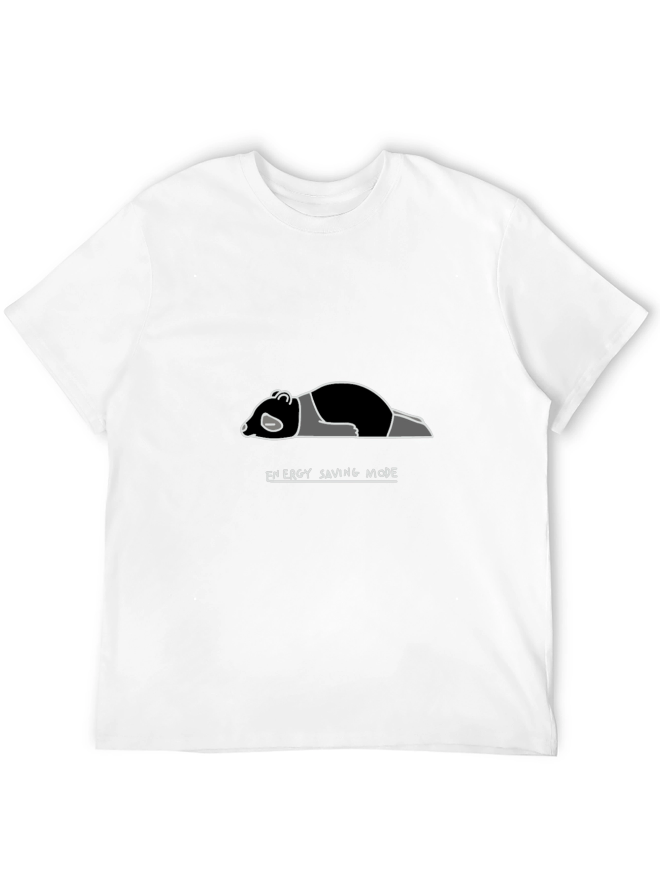 Energy Saving Mode Panda T-Shirt - Soft Cotton Tee