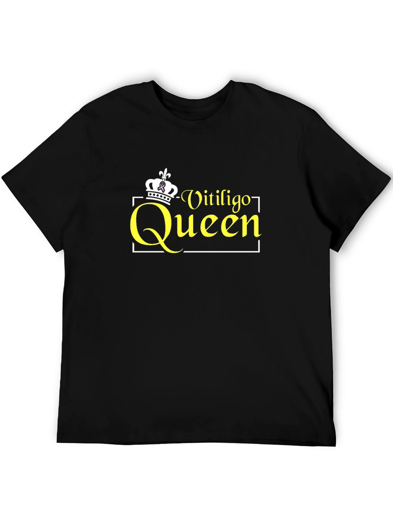 Vitiligo Queen Black T-Shirt