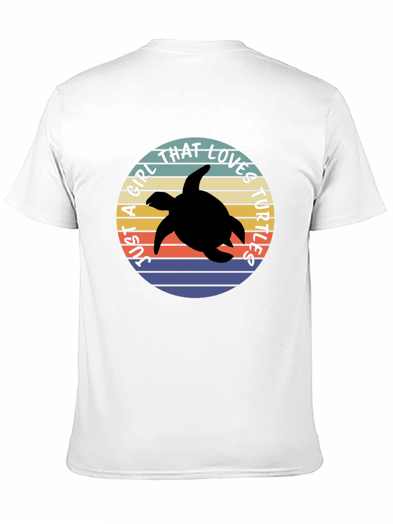 Just a Girl That Loves Turtles Black T-Shirt