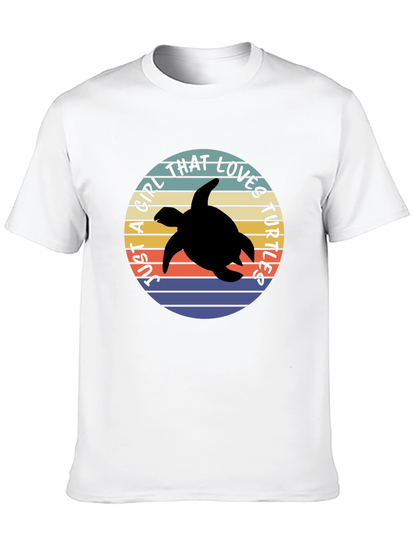 Just a Girl That Loves Turtles Black T-Shirt