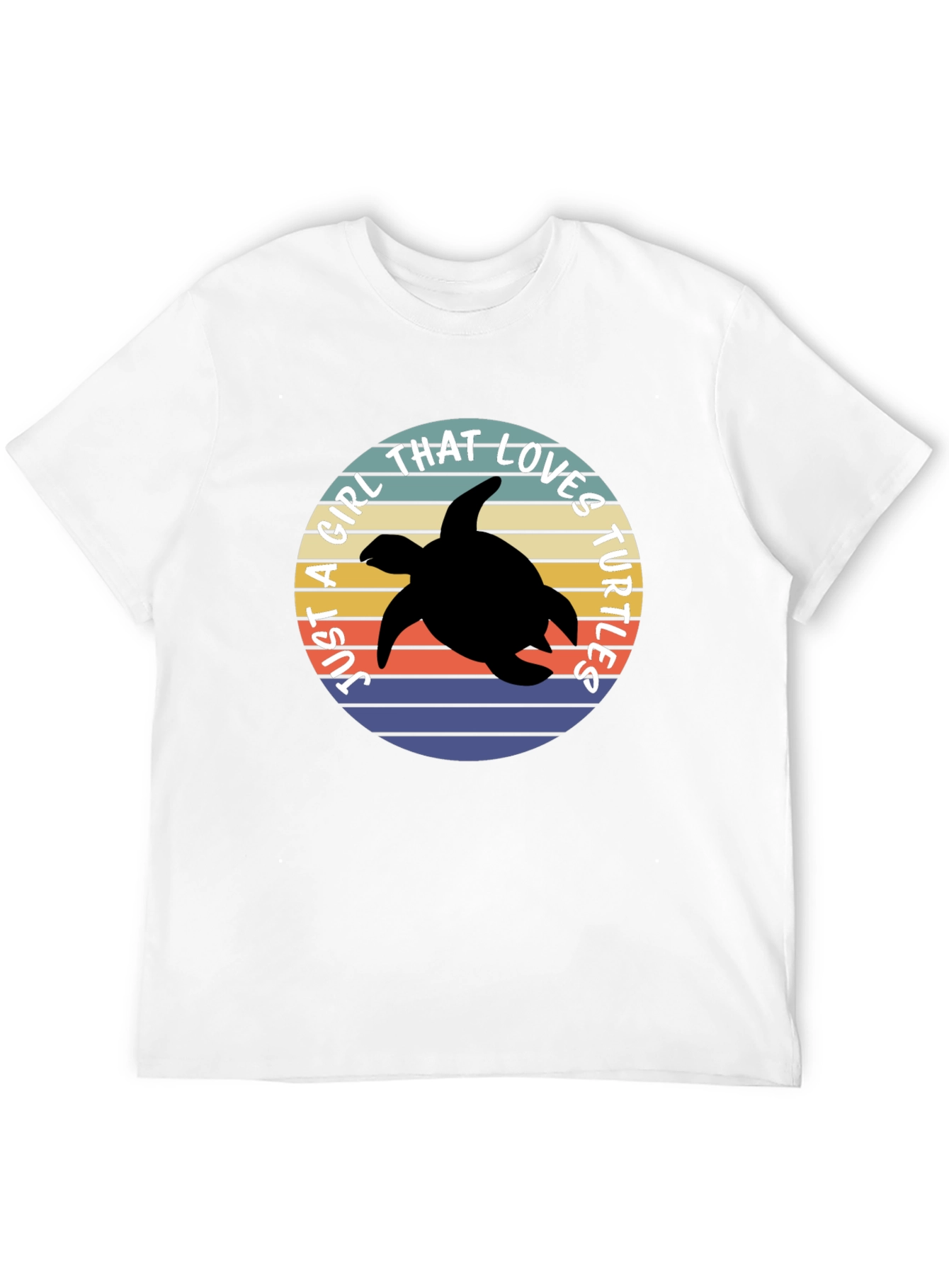 Just a Girl That Loves Turtles Black T-Shirt