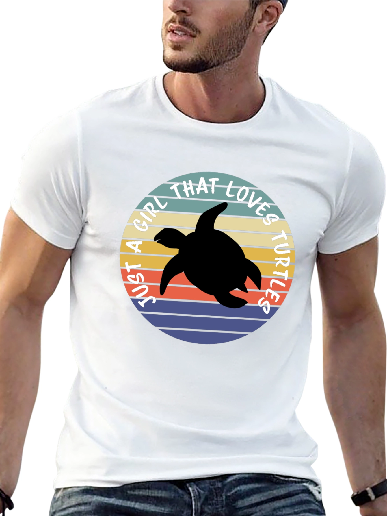 Just a Girl That Loves Turtles Black T-Shirt