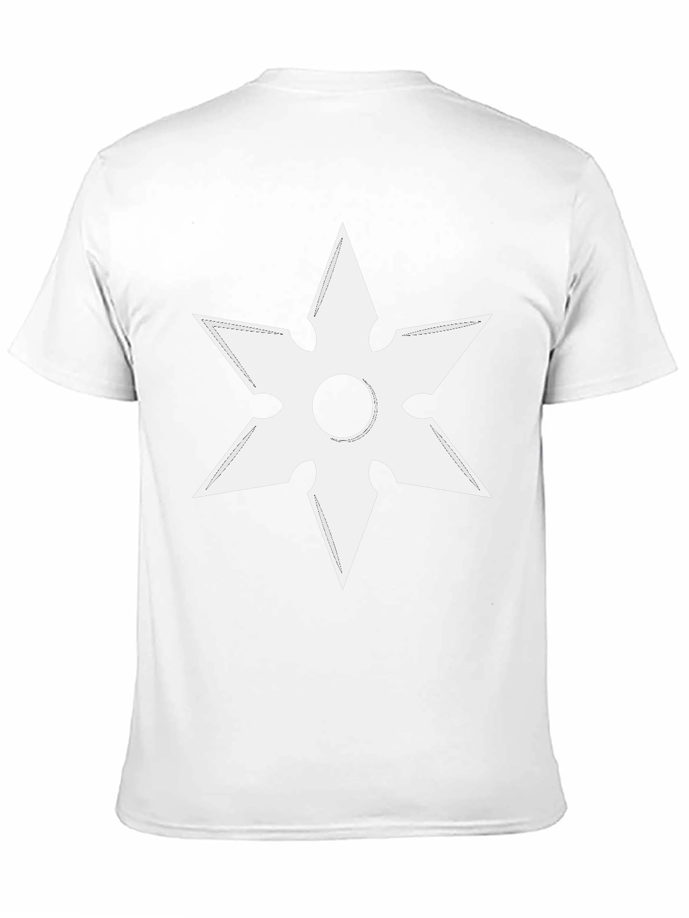 Ninja Star Graphic Tee - Black Cotton T-Shirt