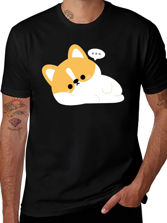 Cute Corgi Black T-Shirt - Dog Lover Apparel