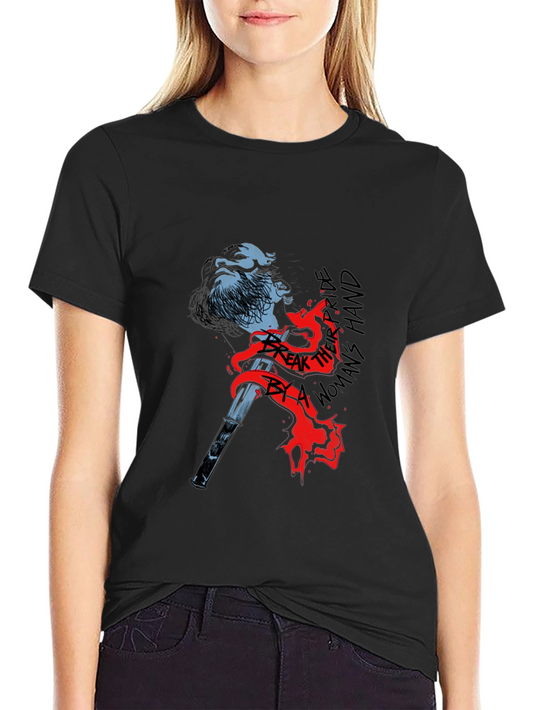 Graphic Tee: Break Their Pride Womans Hand - Black T-Shirt
