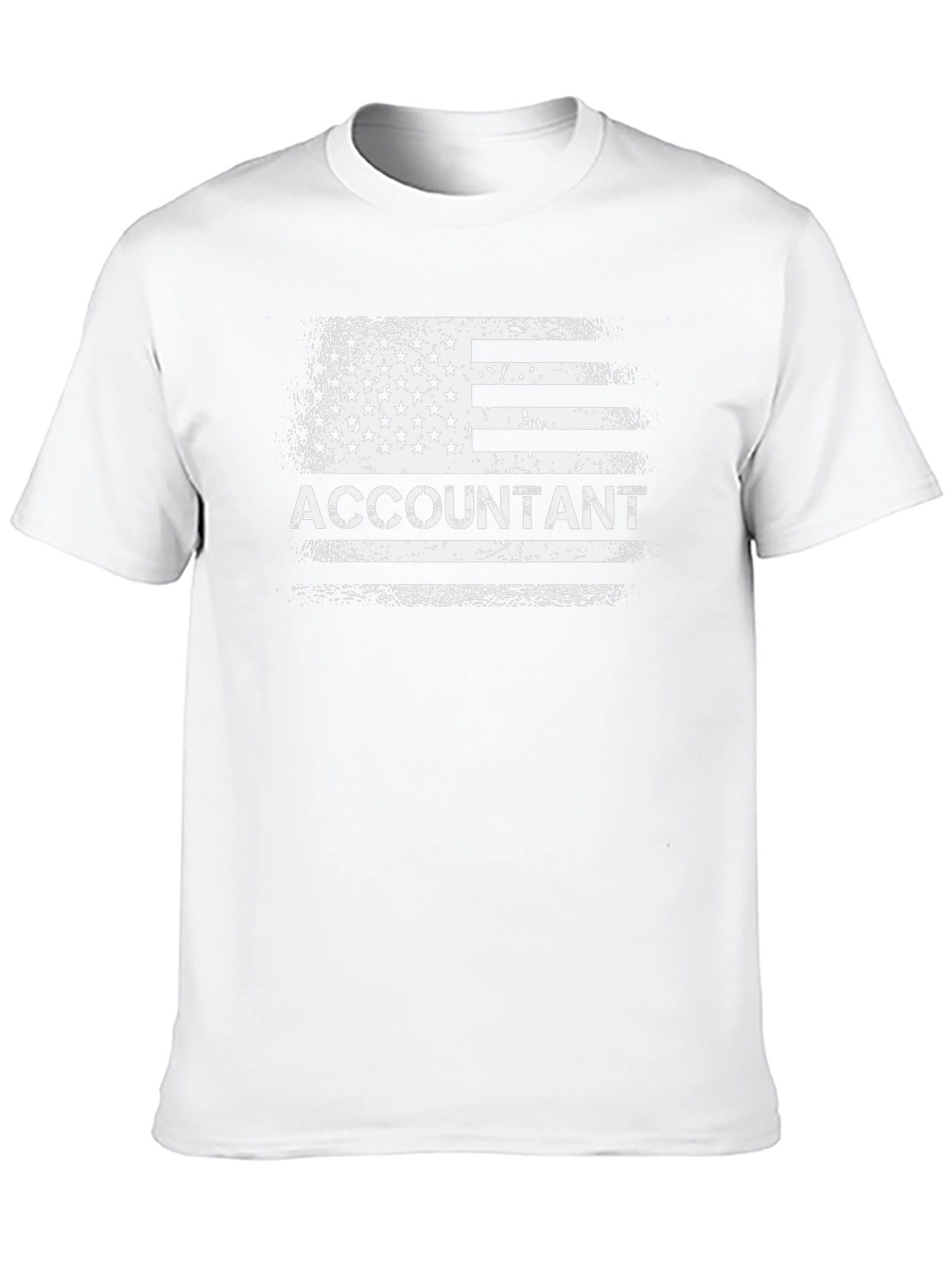 Accountant American Flag Grunge Style T-Shirt