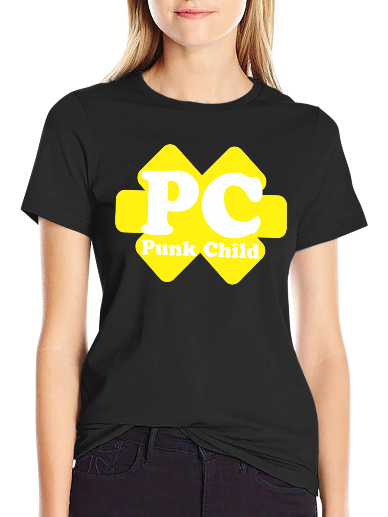 PC Punk Child Graphic Black T-Shirt