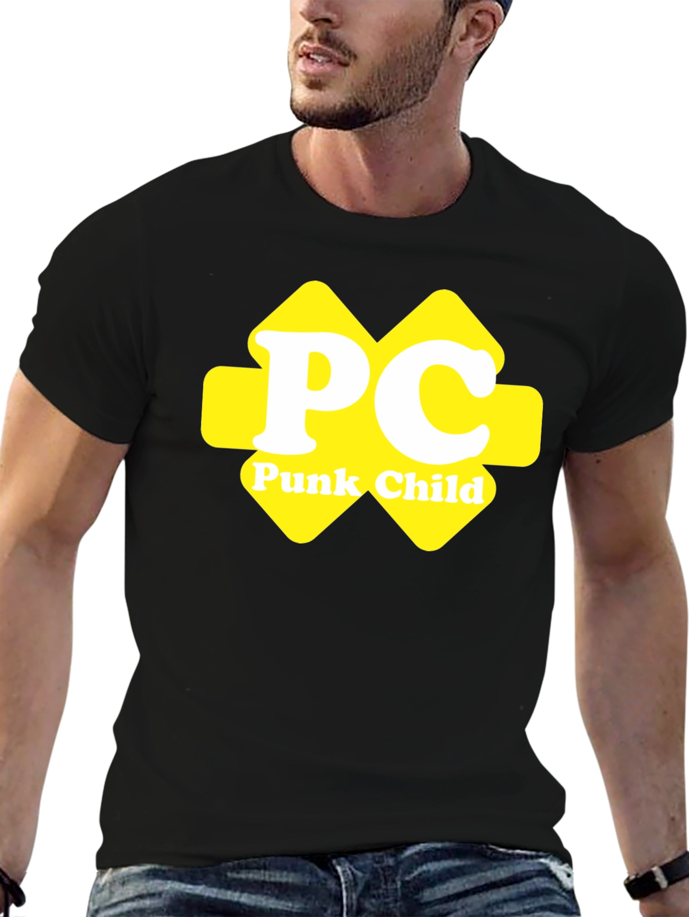 PC Punk Child Graphic Black T-Shirt