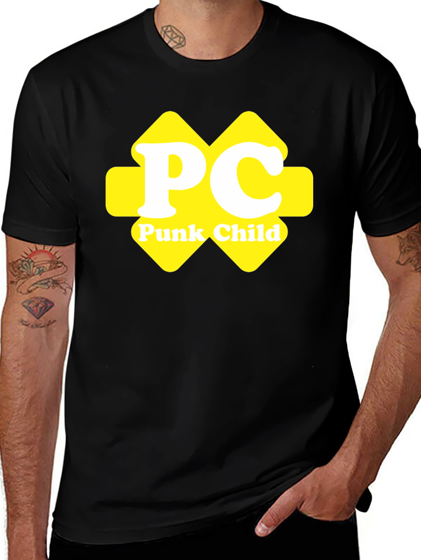 PC Punk Child Graphic Black T-Shirt