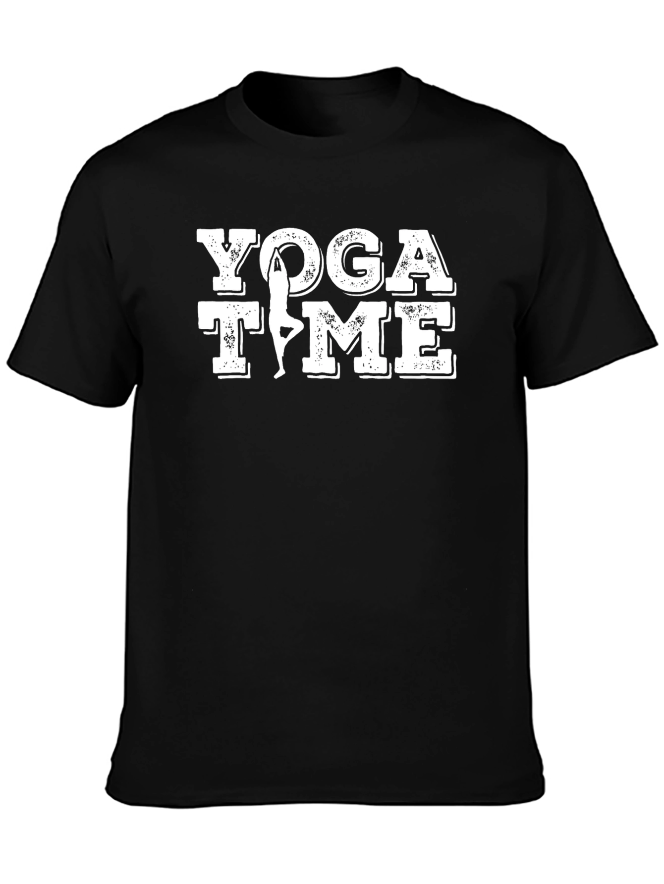 Yoga Time Mens Black Graphic Tee