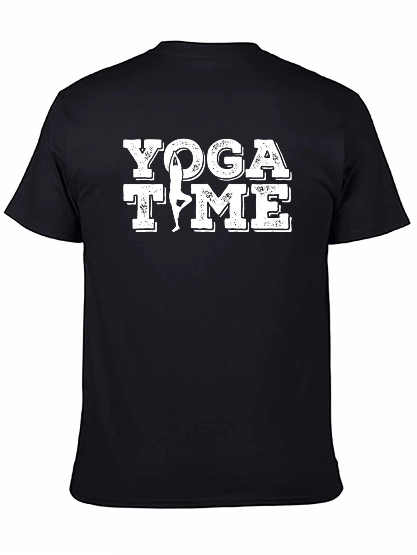 Yoga Time Mens Black Graphic Tee