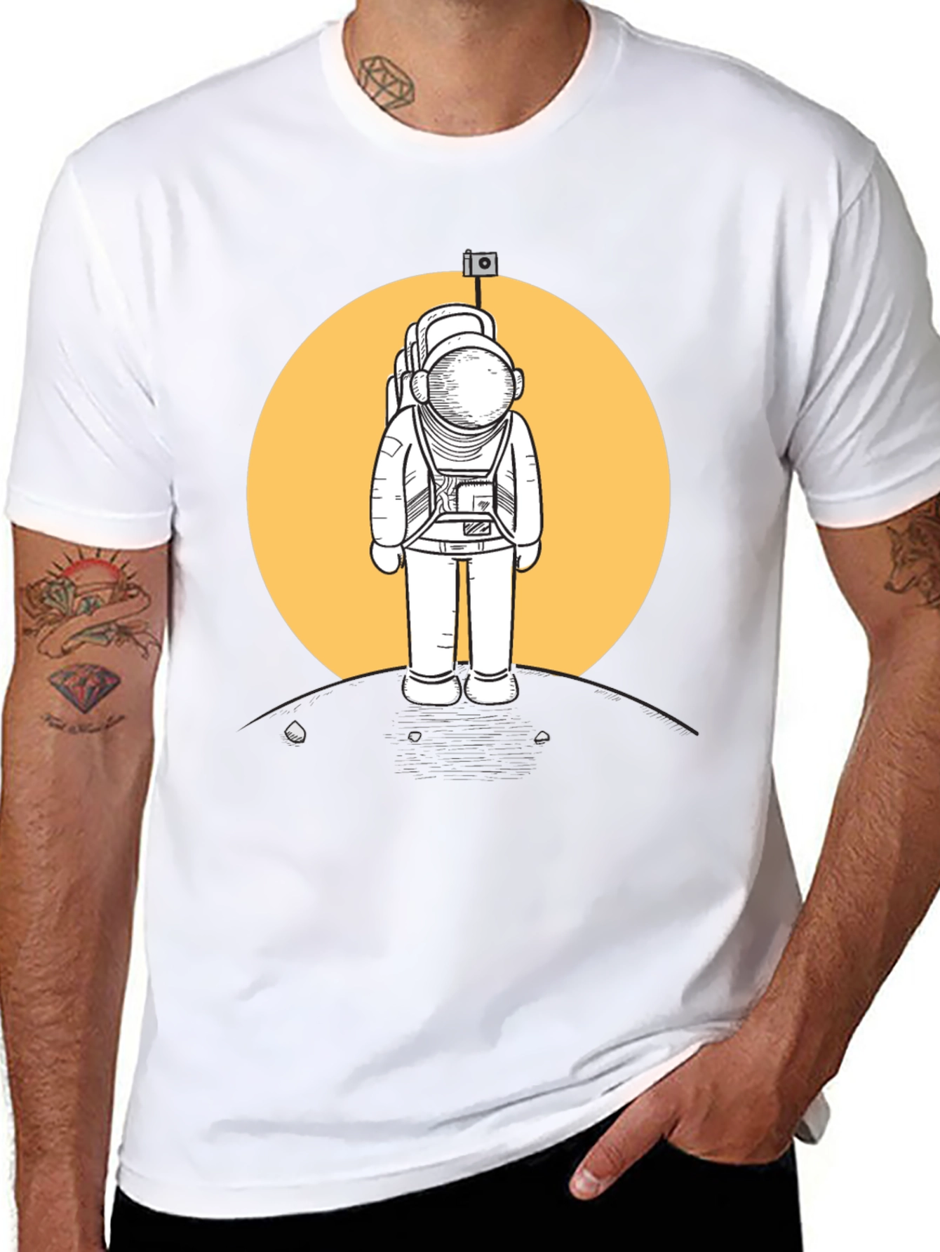 Astronaut Moon Landing Graphic T-Shirt