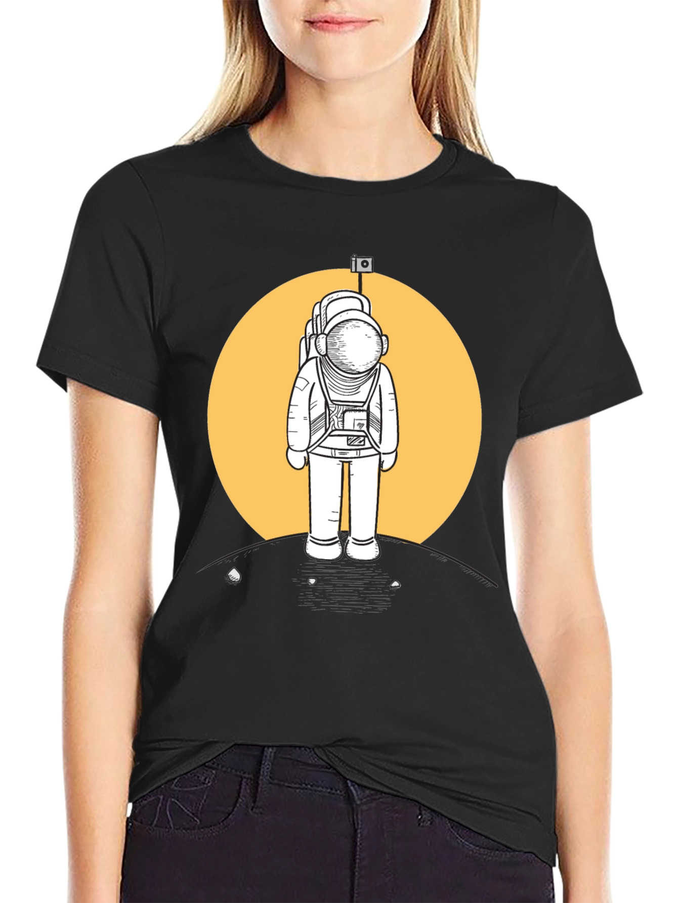 Astronaut Moon Landing Graphic T-Shirt