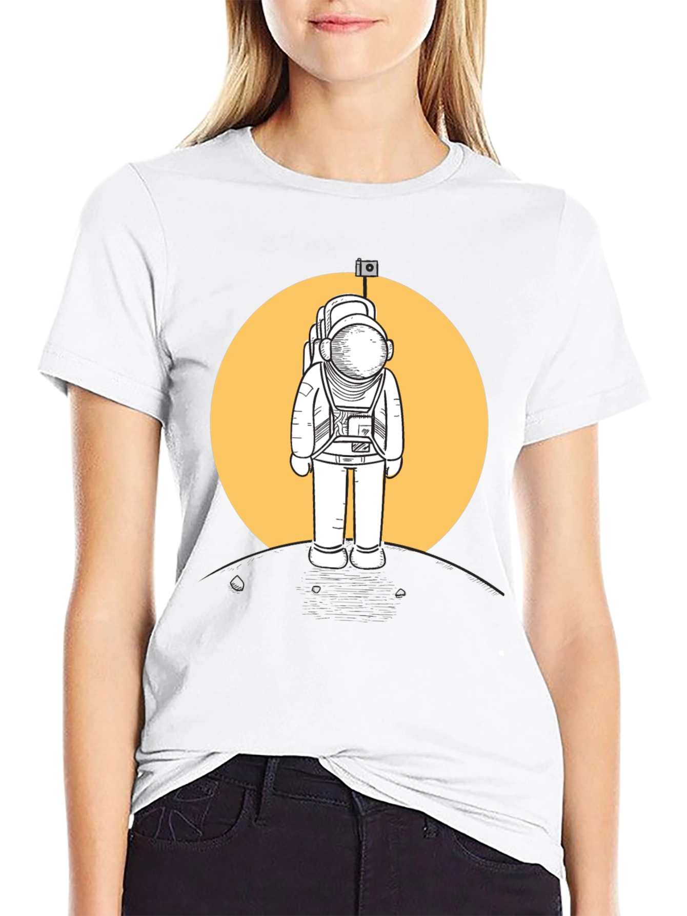 Astronaut Moon Landing Graphic T-Shirt