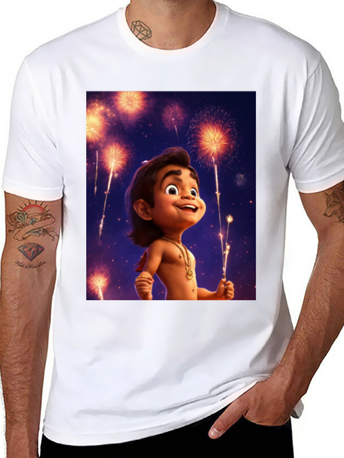 Maui Fireworks Cartoon T-Shirt