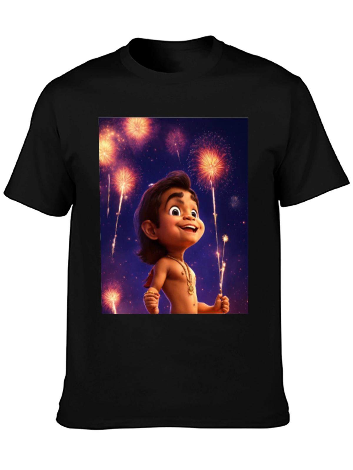 Maui Fireworks Cartoon T-Shirt