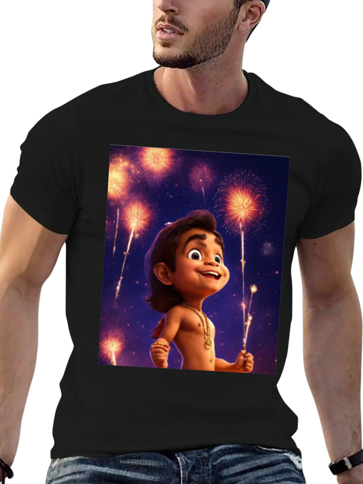 Maui Fireworks Cartoon T-Shirt