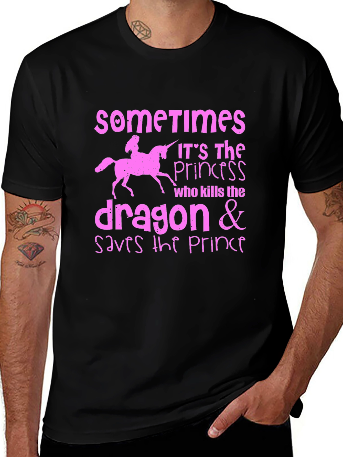 Princess Dragon Graphic T-Shirt