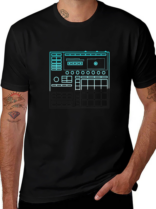 DJ Mixer Graphic Tee - Black Cotton T-Shirt