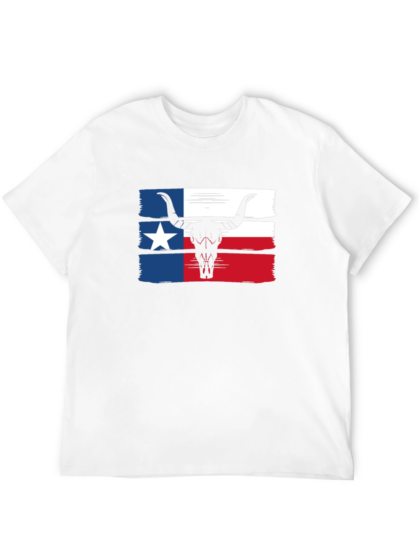 Texas Flag Bull Skull Graphic Tee