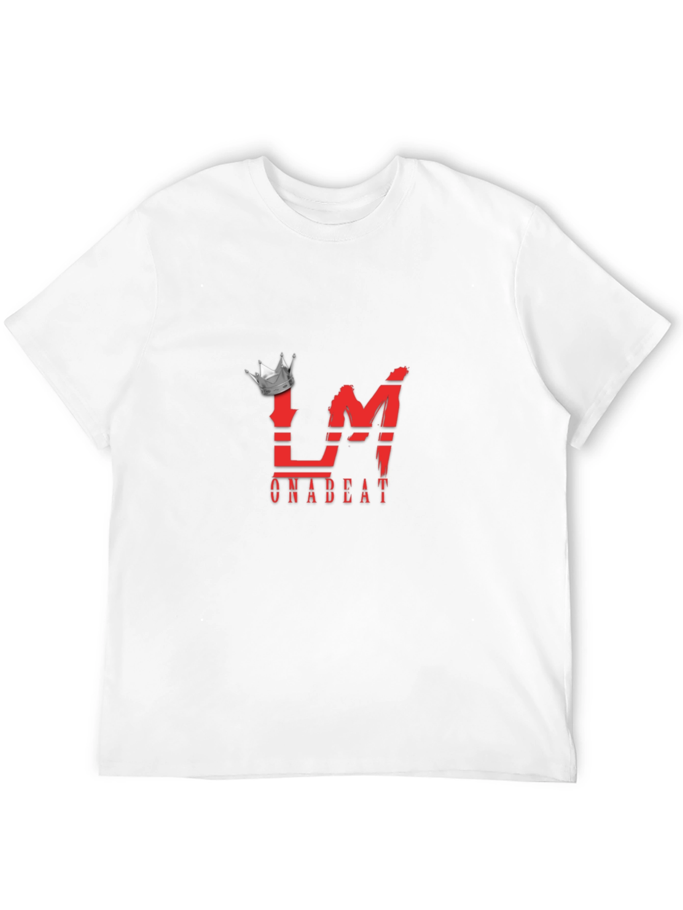 Mens Black Graphic Tee - Crown LM Onabeat Design