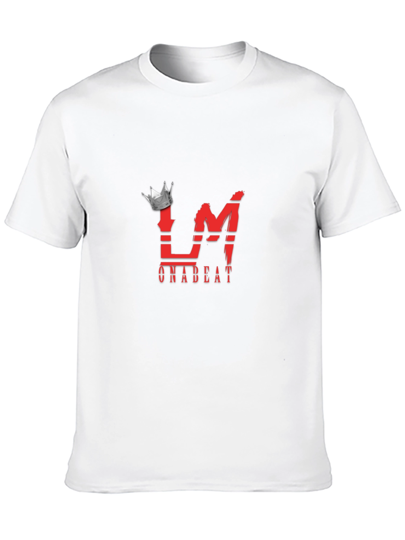 Mens Black Graphic Tee - Crown LM Onabeat Design