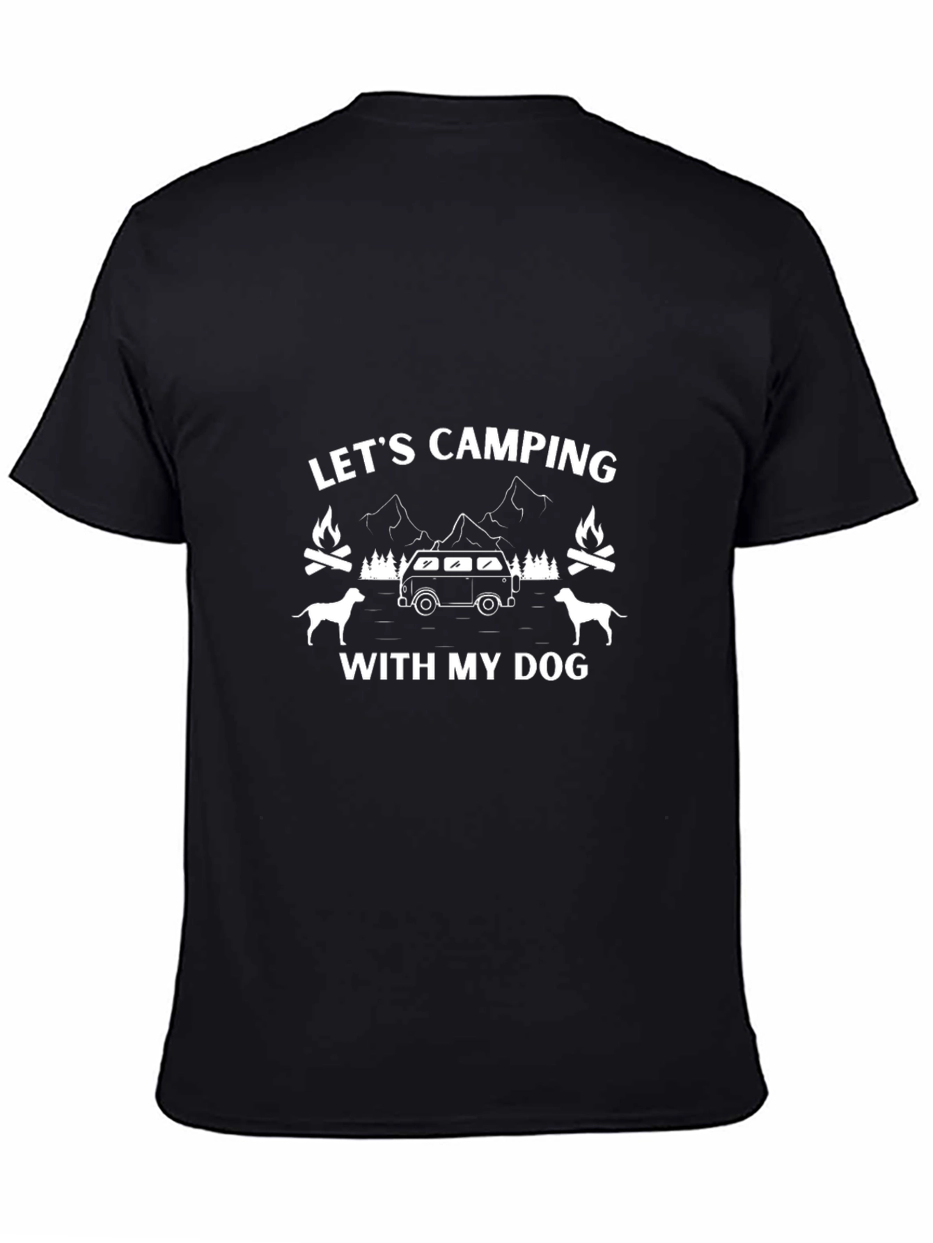 Lets Camping with my Dog Graphic Tee
