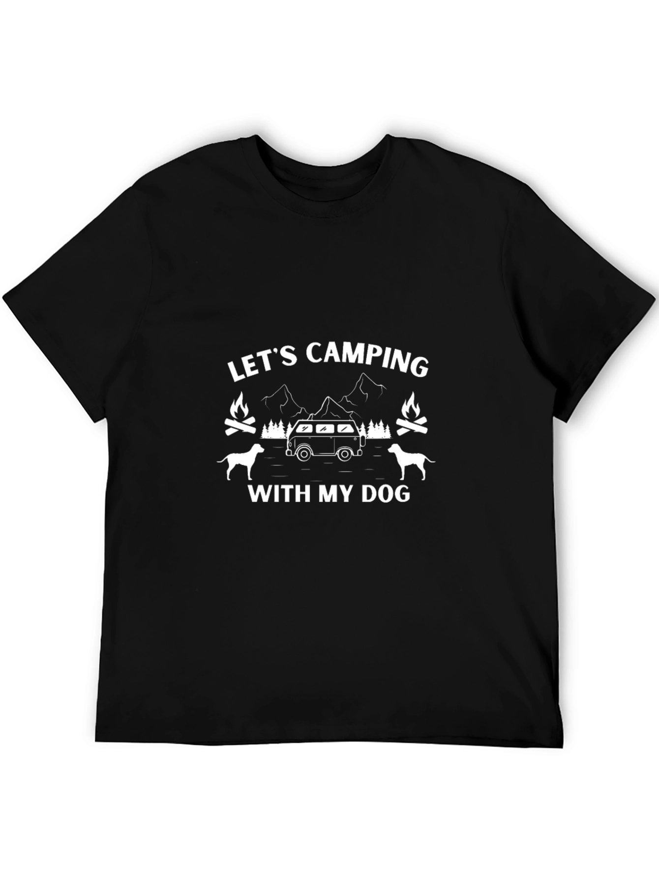Lets Camping with my Dog Graphic Tee
