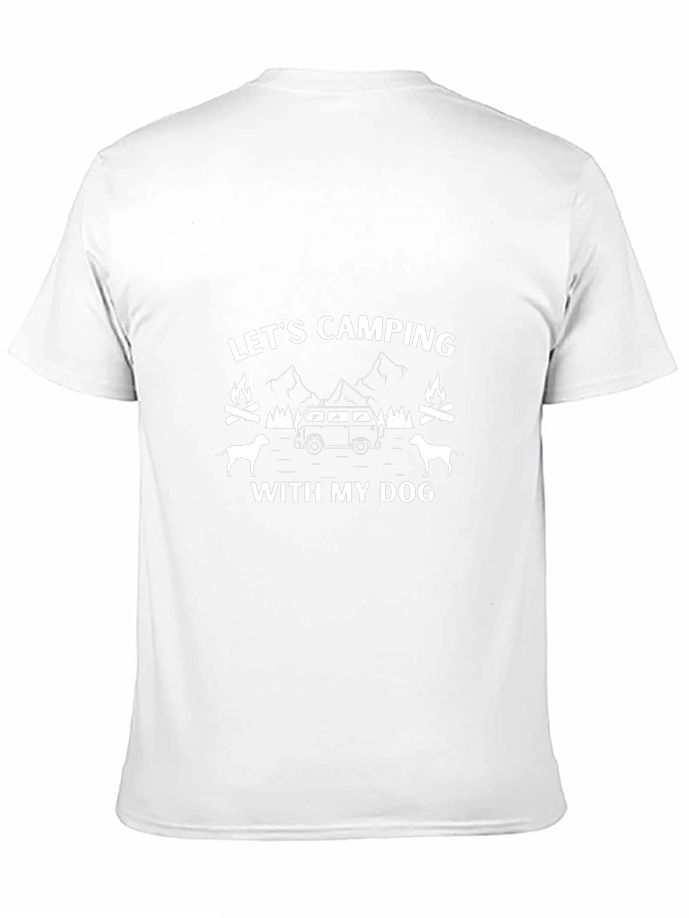 Lets Camping with my Dog Graphic Tee