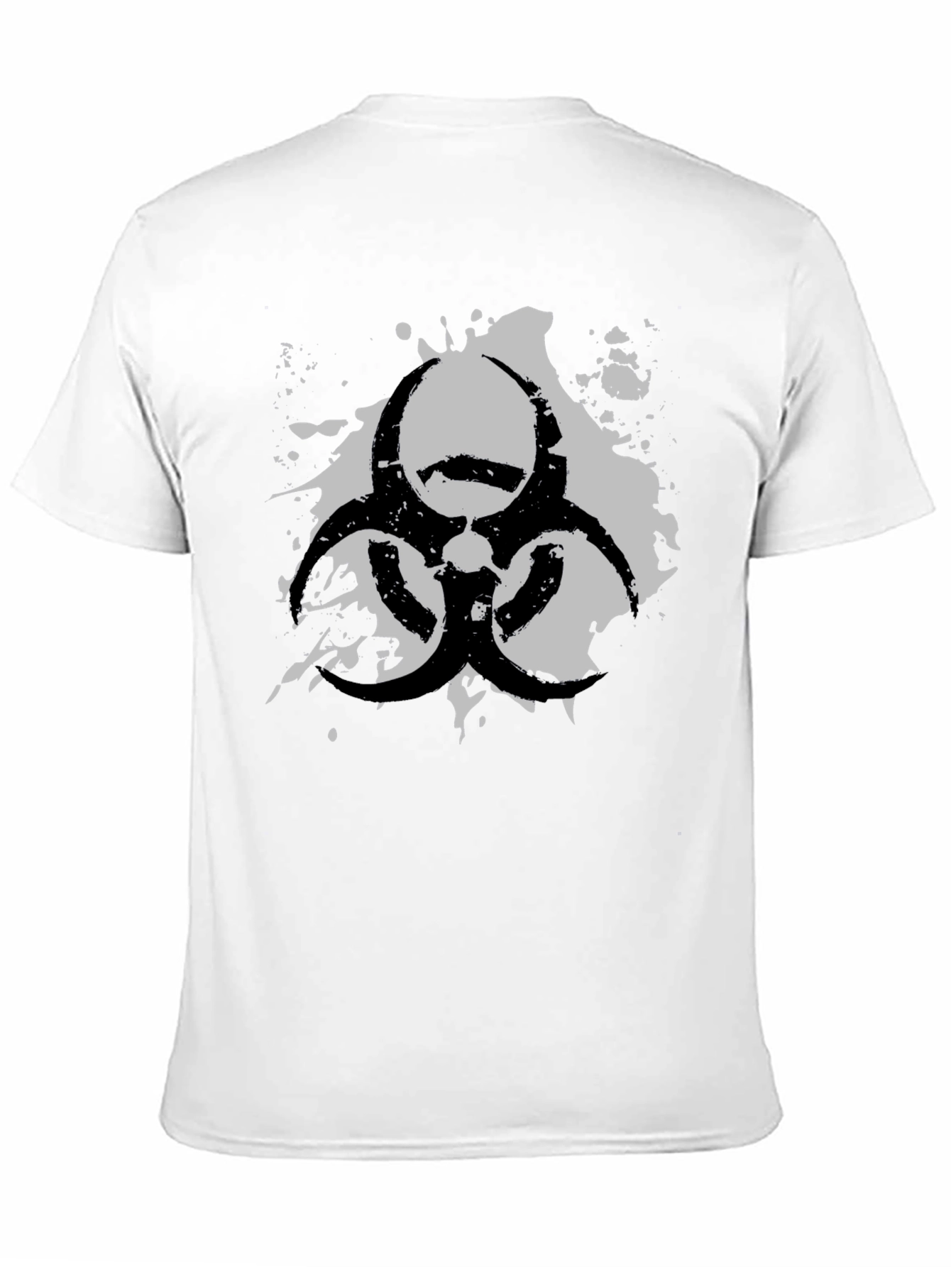 Biohazard Symbol Graphic T-Shirt - Grunge Style