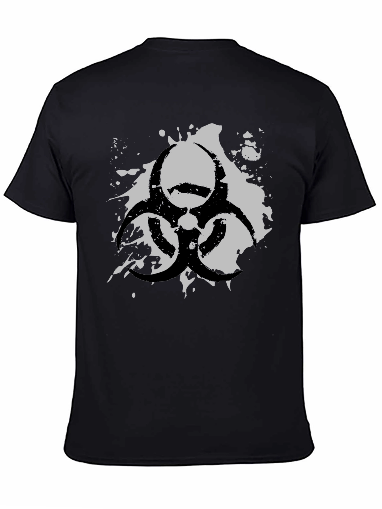 Biohazard Symbol Graphic T-Shirt - Grunge Style