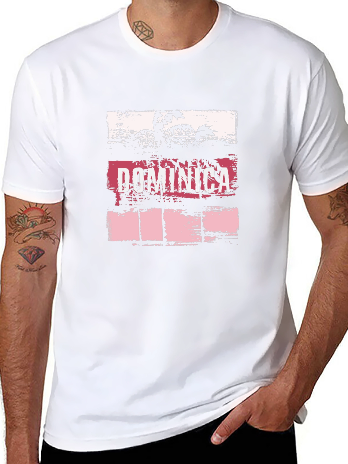 Dominica Palm Tree Graphic T-Shirt