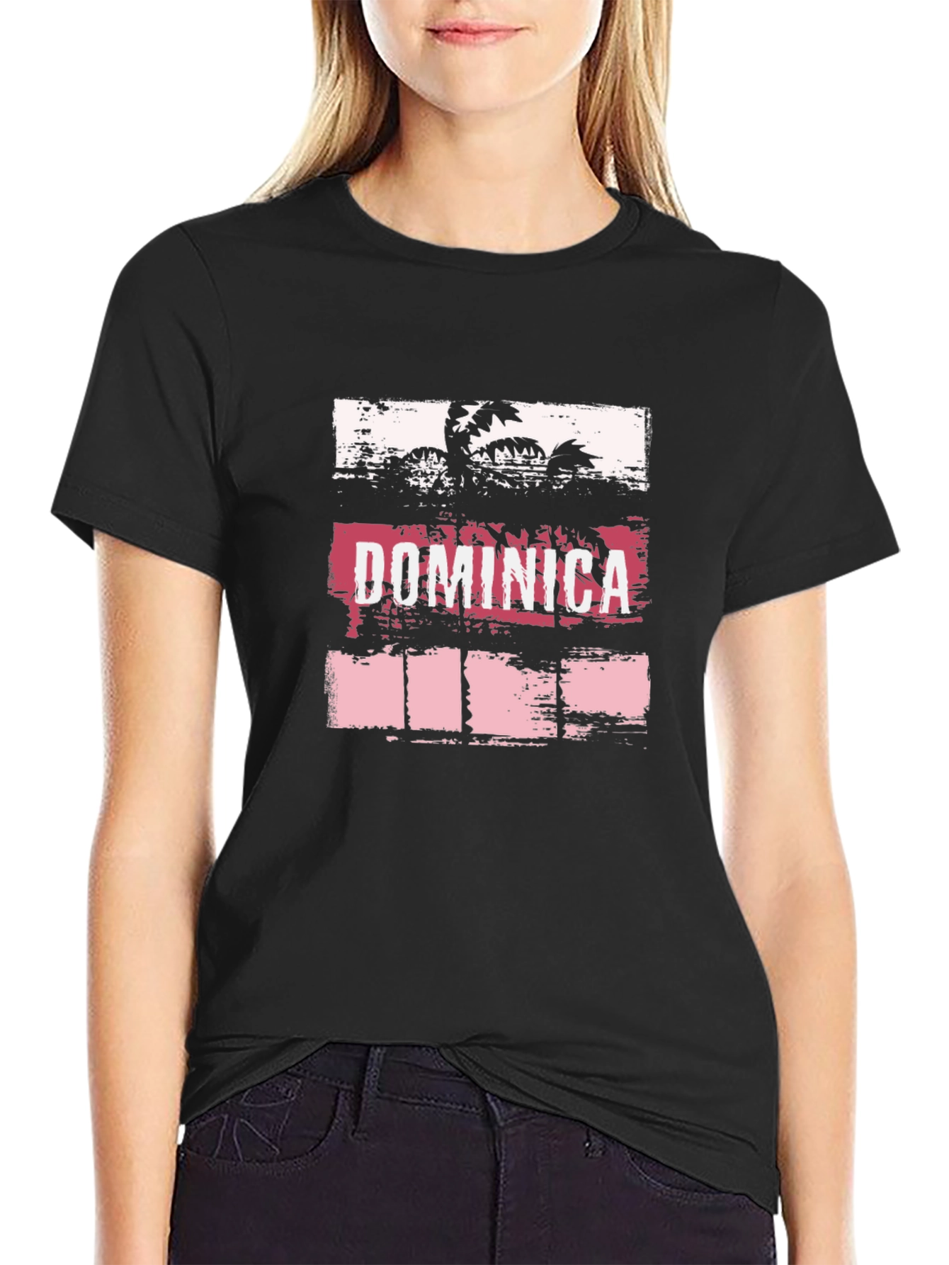 Dominica Palm Tree Graphic T-Shirt
