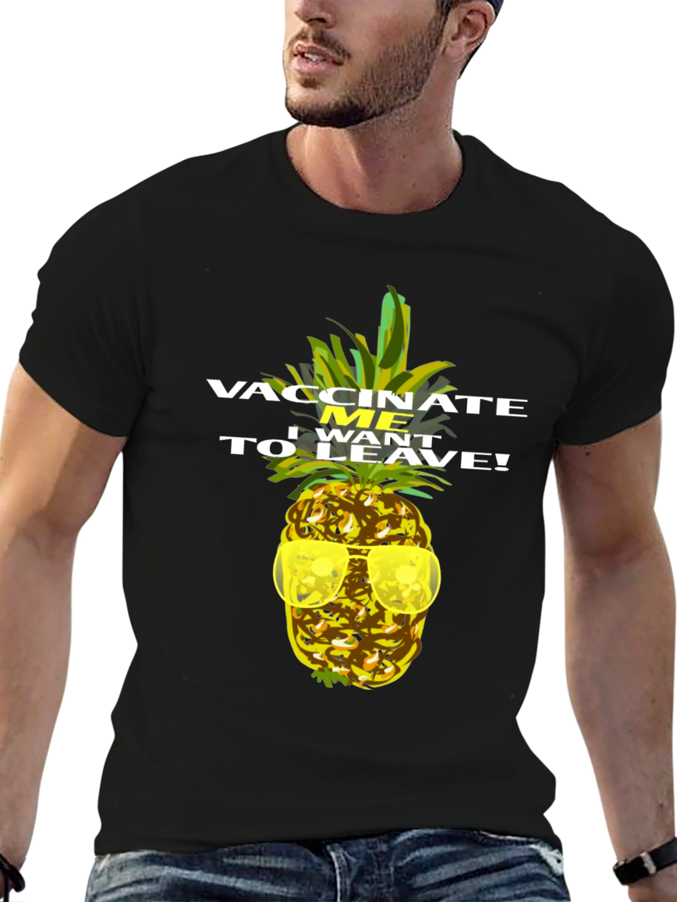 Vaccinate Me Pineapple T-Shirt